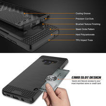 Load image into Gallery viewer, Galaxy Note 9 Case, PUNKcase [SLOT Series] Slim Fit  Samsung Note 9 [Black] (Color in image: Dark Grey)
