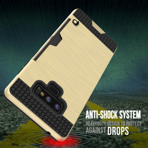 Galaxy Note 9 Case, PUNKcase [SLOT Series] Slim Fit  Samsung Note 9 [Gold] (Color in image: Silver)