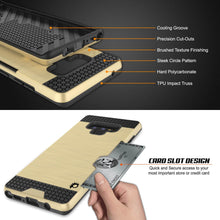 Load image into Gallery viewer, Galaxy Note 9 Case, PUNKcase [SLOT Series] Slim Fit  Samsung Note 9 [Gold] (Color in image: Dark Grey)
