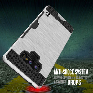 Galaxy Note 9 Case, PUNKcase [SLOT Series] Slim Fit  Samsung Note 9 [Silver] (Color in image: Gold)