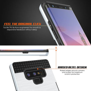Galaxy Note 9 Case, PUNKcase [SLOT Series] Slim Fit  Samsung Note 9 [White] (Color in image: Silver)