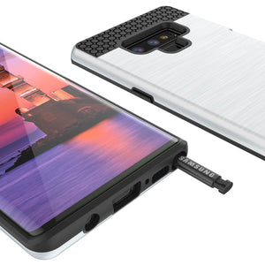 Galaxy Note 9 Case, PUNKcase [SLOT Series] Slim Fit  Samsung Note 9 [White] (Color in image: Black)