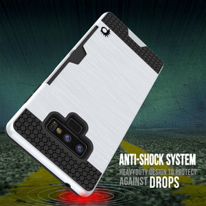 Galaxy Note 9 Case, PUNKcase [SLOT Series] Slim Fit  Samsung Note 9 [White] (Color in image: Gold)