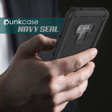 Load image into Gallery viewer, Punkcase Galaxy Note 9 Waterproof Case [Navy Seal Extreme Series] Armor Cover W/ Built In Screen Protector [Black] (Color in image: Light Blue)
