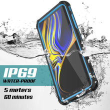 Load image into Gallery viewer, Punkcase Galaxy Note 9 Waterproof Case [Navy Seal Extreme Series] Armor Cover W/ Built In Screen Protector [Light Blue] (Color in image: Black)
