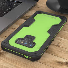 Load image into Gallery viewer, Punkcase Galaxy Note 9 Waterproof Case [Navy Seal Extreme Series] Armor Cover W/ Built In Screen Protector [Light Green] (Color in image: Clear)
