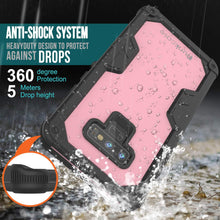 Load image into Gallery viewer, Punkcase Galaxy Note 9 Waterproof Case [Navy Seal Extreme Series] Armor Cover W/ Built In Screen Protector [Pink] (Color in image: Teal)

