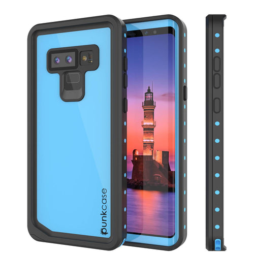 Galaxy Note 9 Waterproof Case PunkCase StudStar Light Blue Thin 6.6ft Underwater ShockProof (Color in image: light blue)