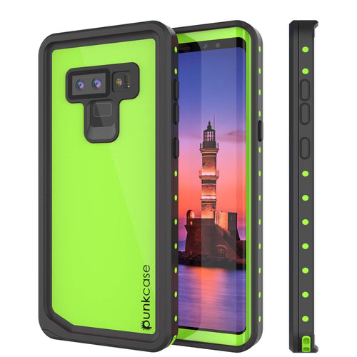Galaxy Note 9 Waterproof Case PunkCase StudStar Light Green Thin 6.6ft Underwater ShockProof (Color in image: light green)