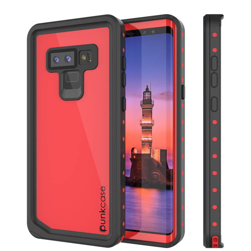Galaxy Note 9 Waterproof Case PunkCase StudStar Red Thin 6.6ft Underwater Shock/Snow Proof (Color in image: red)