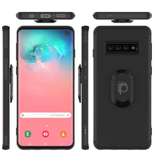 Charger l&#39;image dans la galerie, Galaxy S10 Case, Punkcase Magnetix Protective TPU Cover W/ Kickstand, Sceen Protector[Black] 
