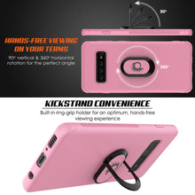 Charger l&#39;image dans la galerie, Galaxy S10 Case, Punkcase Magnetix Protective TPU Cover W/ Kickstand, Sceen Protector[Pink] (Color in image: black)
