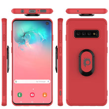 Charger l&#39;image dans la galerie, Galaxy S10 Case, Punkcase Magnetix Protective TPU Cover W/ Kickstand, Sceen Protector[Red] 
