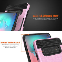 Charger l&#39;image dans la galerie, Galaxy S10 Case, PUNKcase [SLOT Series] [Slim Fit] Dual-Layer Armor Cover w/Integrated Anti-Shock System, Credit Card Slot [Pink] (Color in image: White)
