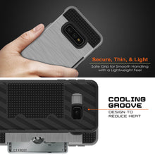 Charger l&#39;image dans la galerie, Galaxy S10e Case, PUNKcase [SLOT Series] [Slim Fit] Dual-Layer Armor Cover w/Integrated Anti-Shock System, Credit Card Slot [Silver] (Color in image: Black)

