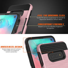 Charger l&#39;image dans la galerie, Galaxy S10e Case, PUNKcase [SLOT Series] [Slim Fit] Dual-Layer Armor Cover w/Integrated Anti-Shock System, Credit Card Slot [Rose Gold] (Color in image: Black)
