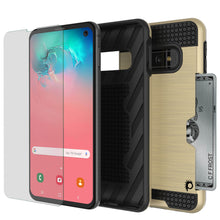 Charger l&#39;image dans la galerie, Galaxy S10e Case, PUNKcase [SLOT Series] [Slim Fit] Dual-Layer Armor Cover w/Integrated Anti-Shock System, Credit Card Slot [Gold] (Color in image: Pink)

