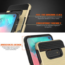 Charger l&#39;image dans la galerie, Galaxy S10e Case, PUNKcase [SLOT Series] [Slim Fit] Dual-Layer Armor Cover w/Integrated Anti-Shock System, Credit Card Slot [Gold] (Color in image: White)
