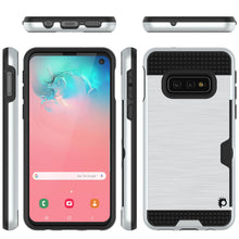 Charger l&#39;image dans la galerie, Galaxy S10e Case, PUNKcase [SLOT Series] [Slim Fit] Dual-Layer Armor Cover w/Integrated Anti-Shock System, Credit Card Slot [White] (Color in image: Navy)
