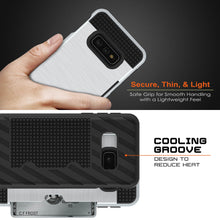 Charger l&#39;image dans la galerie, Galaxy S10e Case, PUNKcase [SLOT Series] [Slim Fit] Dual-Layer Armor Cover w/Integrated Anti-Shock System, Credit Card Slot [White] (Color in image: Silver)

