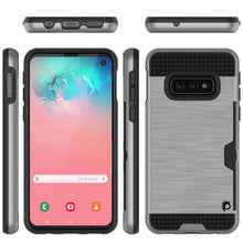 Charger l&#39;image dans la galerie, Galaxy S10e Case, PUNKcase [SLOT Series] [Slim Fit] Dual-Layer Armor Cover w/Integrated Anti-Shock System, Credit Card Slot [Silver] (Color in image: Navy)

