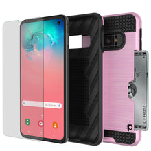 Charger l&#39;image dans la galerie, Galaxy S10e Case, PUNKcase [SLOT Series] [Slim Fit] Dual-Layer Armor Cover w/Integrated Anti-Shock System, Credit Card Slot [Pink] (Color in image: Black)
