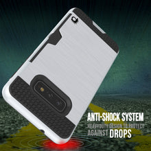 Charger l&#39;image dans la galerie, Galaxy S10e Case, PUNKcase [SLOT Series] [Slim Fit] Dual-Layer Armor Cover w/Integrated Anti-Shock System, Credit Card Slot [White] (Color in image: Grey)
