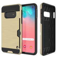Charger l&#39;image dans la galerie, Galaxy S10e Case, PUNKcase [SLOT Series] [Slim Fit] Dual-Layer Armor Cover w/Integrated Anti-Shock System, Credit Card Slot [Gold] (Color in image: Gold)

