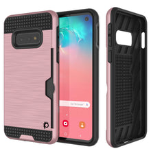 Charger l&#39;image dans la galerie, Galaxy S10e Case, PUNKcase [SLOT Series] [Slim Fit] Dual-Layer Armor Cover w/Integrated Anti-Shock System, Credit Card Slot [Rose Gold] (Color in image: Rose)
