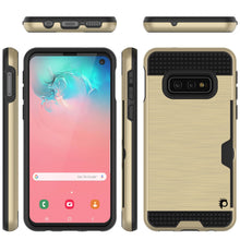 Charger l&#39;image dans la galerie, Galaxy S10e Case, PUNKcase [SLOT Series] [Slim Fit] Dual-Layer Armor Cover w/Integrated Anti-Shock System, Credit Card Slot [Gold] (Color in image: Navy)
