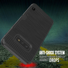 Charger l&#39;image dans la galerie, Galaxy S10e Case, PUNKcase [SLOT Series] [Slim Fit] Dual-Layer Armor Cover w/Integrated Anti-Shock System, Credit Card Slot [Black] (Color in image: Grey)
