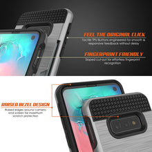 Charger l&#39;image dans la galerie, Galaxy S10e Case, PUNKcase [SLOT Series] [Slim Fit] Dual-Layer Armor Cover w/Integrated Anti-Shock System, Credit Card Slot [Silver] (Color in image: White)
