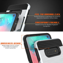 Charger l&#39;image dans la galerie, Galaxy S10e Case, PUNKcase [SLOT Series] [Slim Fit] Dual-Layer Armor Cover w/Integrated Anti-Shock System, Credit Card Slot [White] (Color in image: Black)

