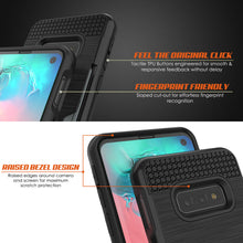 Charger l&#39;image dans la galerie, Galaxy S10e Case, PUNKcase [SLOT Series] [Slim Fit] Dual-Layer Armor Cover w/Integrated Anti-Shock System, Credit Card Slot [Black] (Color in image: White)
