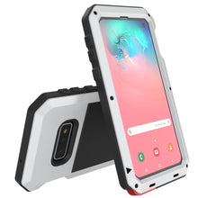 Charger l&#39;image dans la galerie, Galaxy S10e Metal Case, Heavy Duty Military Grade Rugged Armor Cover [White] 
