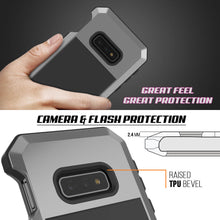 Charger l&#39;image dans la galerie, Galaxy S10e Metal Case, Heavy Duty Military Grade Rugged Armor Cover [Silver] (Color in image: Black)
