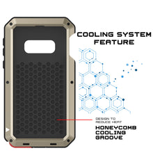 Charger l&#39;image dans la galerie, Galaxy S10e Metal Case, Heavy Duty Military Grade Rugged Armor Cover [Gold] (Color in image: Red)
