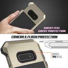 Charger l&#39;image dans la galerie, Galaxy S10e Metal Case, Heavy Duty Military Grade Rugged Armor Cover [Gold] (Color in image: Black)

