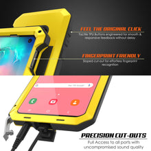 Charger l&#39;image dans la galerie, Galaxy S10+ Plus Metal Case, Heavy Duty Military Grade Rugged Armor Cover [Neon] (Color in image: Silver)
