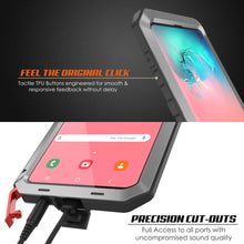 Charger l&#39;image dans la galerie, Galaxy S10 Metal Case, Heavy Duty Military Grade Rugged Armor Cover [Silver] (Color in image: Black)
