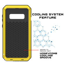 Charger l&#39;image dans la galerie, Galaxy S10 Metal Case, Heavy Duty Military Grade Rugged Armor Cover [Neon] (Color in image: Red)
