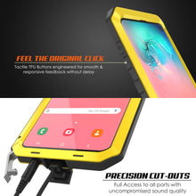 Charger l&#39;image dans la galerie, Galaxy S10 Metal Case, Heavy Duty Military Grade Rugged Armor Cover [Neon] (Color in image: Black)
