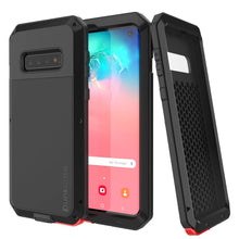 Charger l&#39;image dans la galerie, Galaxy S10 Metal Case, Heavy Duty Military Grade Rugged Armor Cover [Black] (Color in image: Black)
