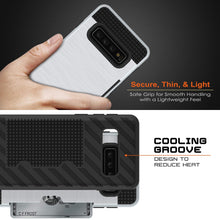 Charger l&#39;image dans la galerie, Galaxy S10+ Plus  Case, PUNKcase [SLOT Series] [Slim Fit] Dual-Layer Armor Cover w/Integrated Anti-Shock System, Credit Card Slot &amp; Screen Protector [White] (Color in image: Grey)
