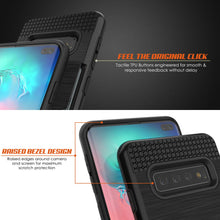 Charger l&#39;image dans la galerie, Galaxy S10+ Plus  Case, PUNKcase [SLOT Series] [Slim Fit] Dual-Layer Armor Cover w/Integrated Anti-Shock System, Credit Card Slot [Black] (Color in image: White)
