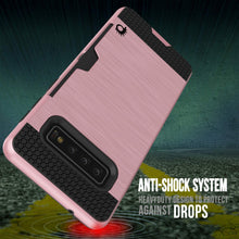 Charger l&#39;image dans la galerie, Galaxy S10+ Plus  Case, PUNKcase [SLOT Series] [Slim Fit] Dual-Layer Armor Cover w/Integrated Anti-Shock System, Credit Card Slot [Rose Gold] (Color in image: Grey)
