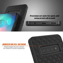 Charger l&#39;image dans la galerie, Punkcase Galaxy s10+ Plus Case With Screen Protector, Holster Belt Clip [Black] 
