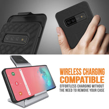 Charger l&#39;image dans la galerie, Punkcase Galaxy s10+ Plus Case With Screen Protector, Holster Belt Clip [Black] 
