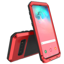 Charger l&#39;image dans la galerie, Galaxy S10+ Plus Metal Case, Heavy Duty Military Grade Rugged Armor Cover [Red] 
