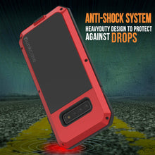 Charger l&#39;image dans la galerie, Galaxy S10+ Plus Metal Case, Heavy Duty Military Grade Rugged Armor Cover [Red] (Color in image: Neon)
